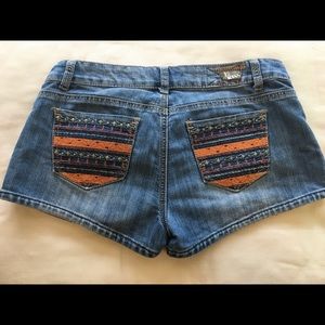 1st Kiss Short shorts Jean Aztec Patterns Sz 14